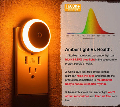 Luminária LED Noturna Inteligente com Sensor de Luz